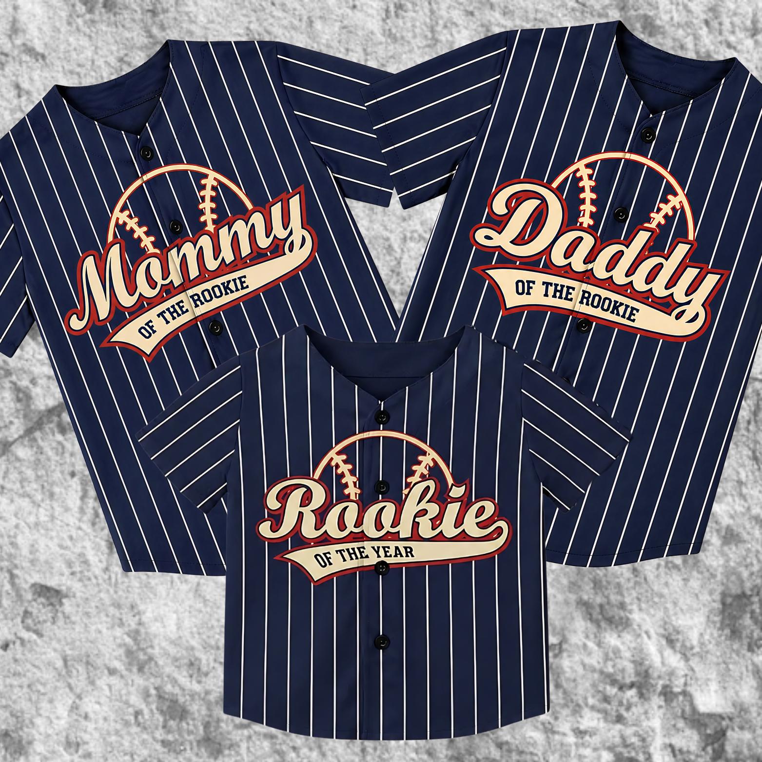 Personalized Rookie Family Baseball Jersey, Rookie of The Birthday Jersey Shirt, First Birthday Kids Toddler Shirt, Family Matching Shirt