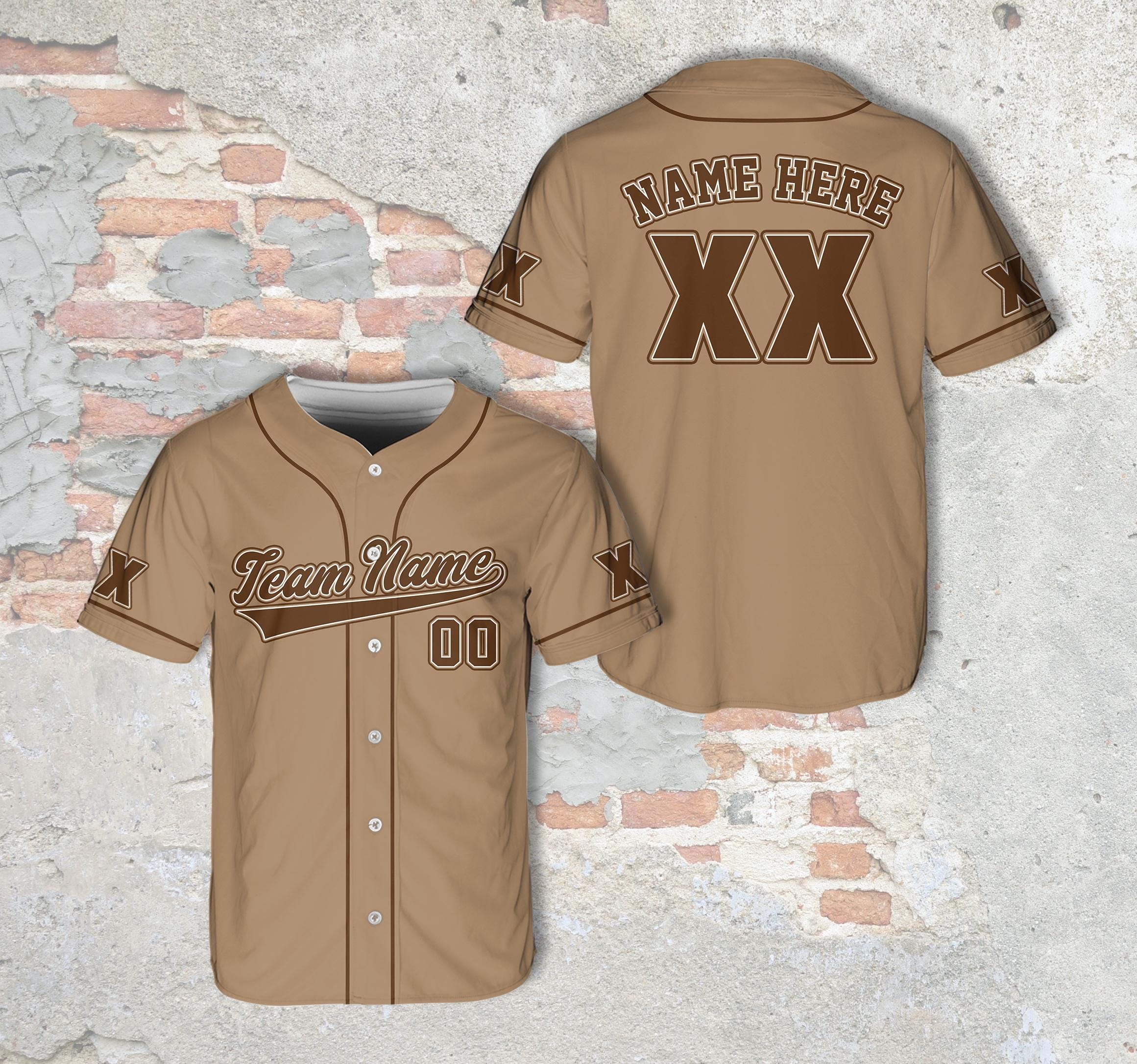 Personalized Brown Baseball Jersey, Custom Summer Tour 2026 Jersey, Team Uniform, Baseball Shirt for R&B Fans of All Ages, Concert Fan