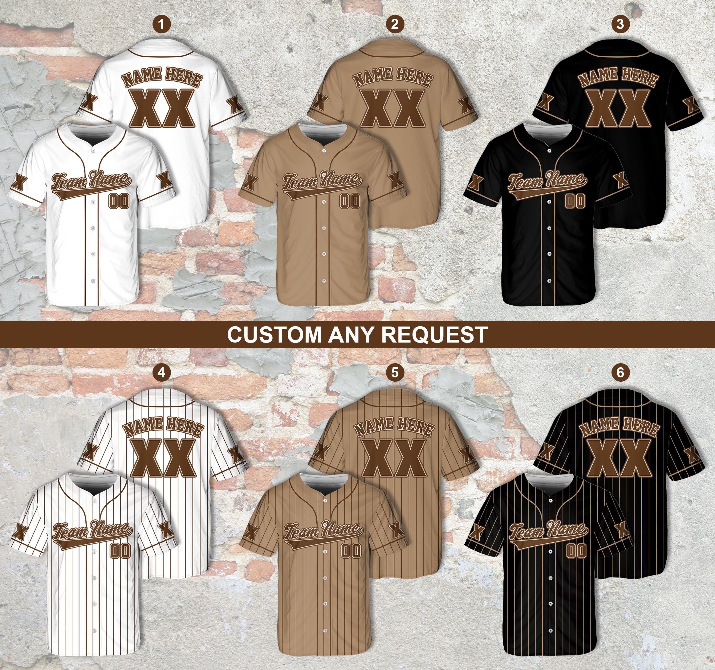 Personalized Brown Baseball Jersey, Custom Summer Tour 2026 Jersey, Team Uniform, Baseball Shirt for R&B Fans of All Ages, Concert Fan